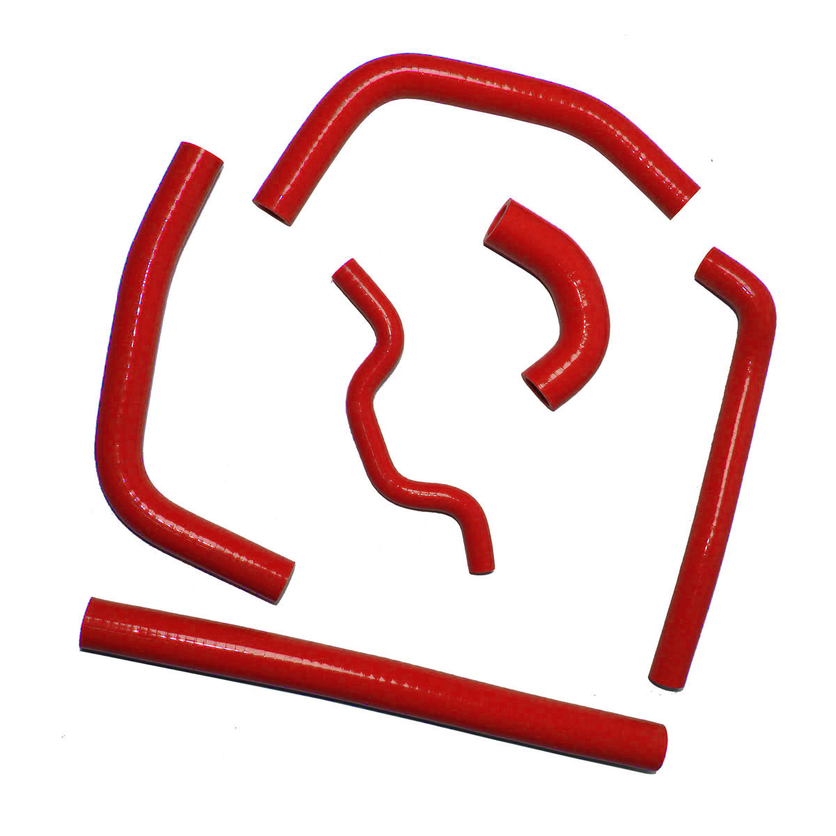 TRS Silicone Coolant Radiator Hose for Kawasaki KX250F KXF250 2009-2016 (Red)