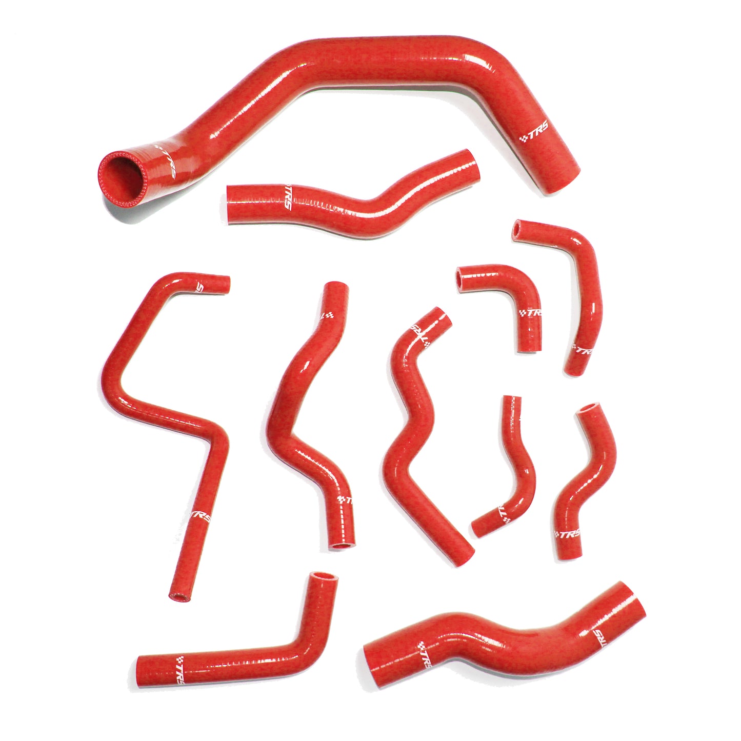 TRS Silicone Radiator Heater Hose Kit Fit for Nissan Silvia 200SX 240SX S13 S14 S15 SR20DET (Red)