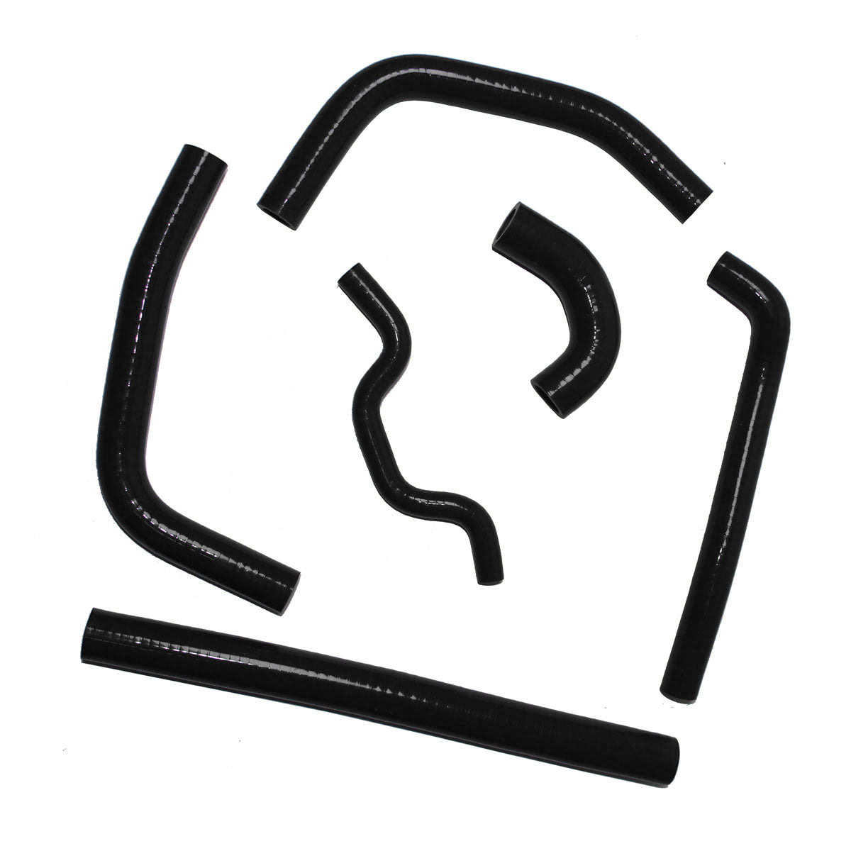 TRS Silicone Coolant Radiator Hose for Kawasaki KX250F KXF250 2009-2016 (Black)