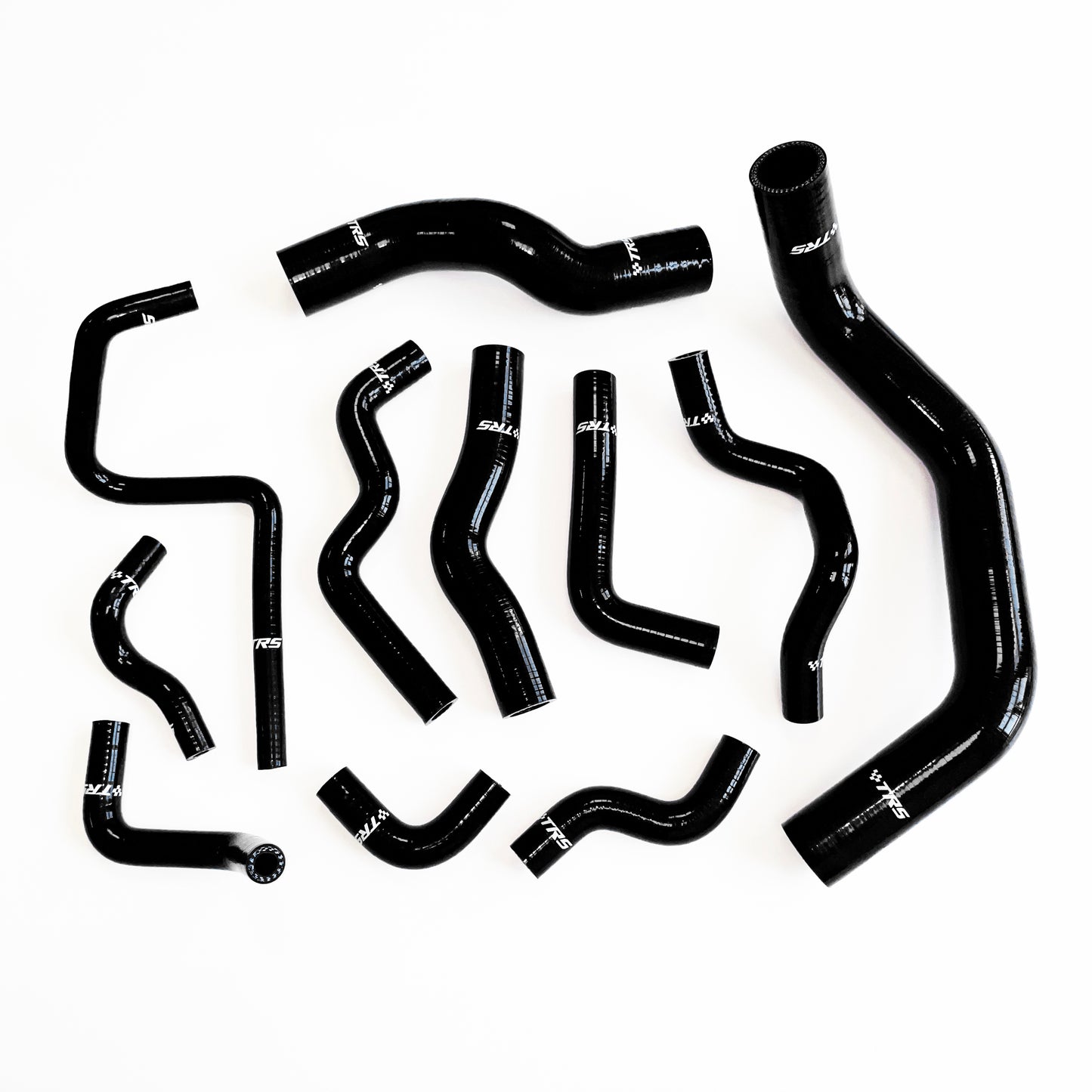 TRS Silicone Radiator Heater Hose Kit Fit for Nissan Silvia 200SX 240SX S13 S14 S15 SR20DET (Black)
