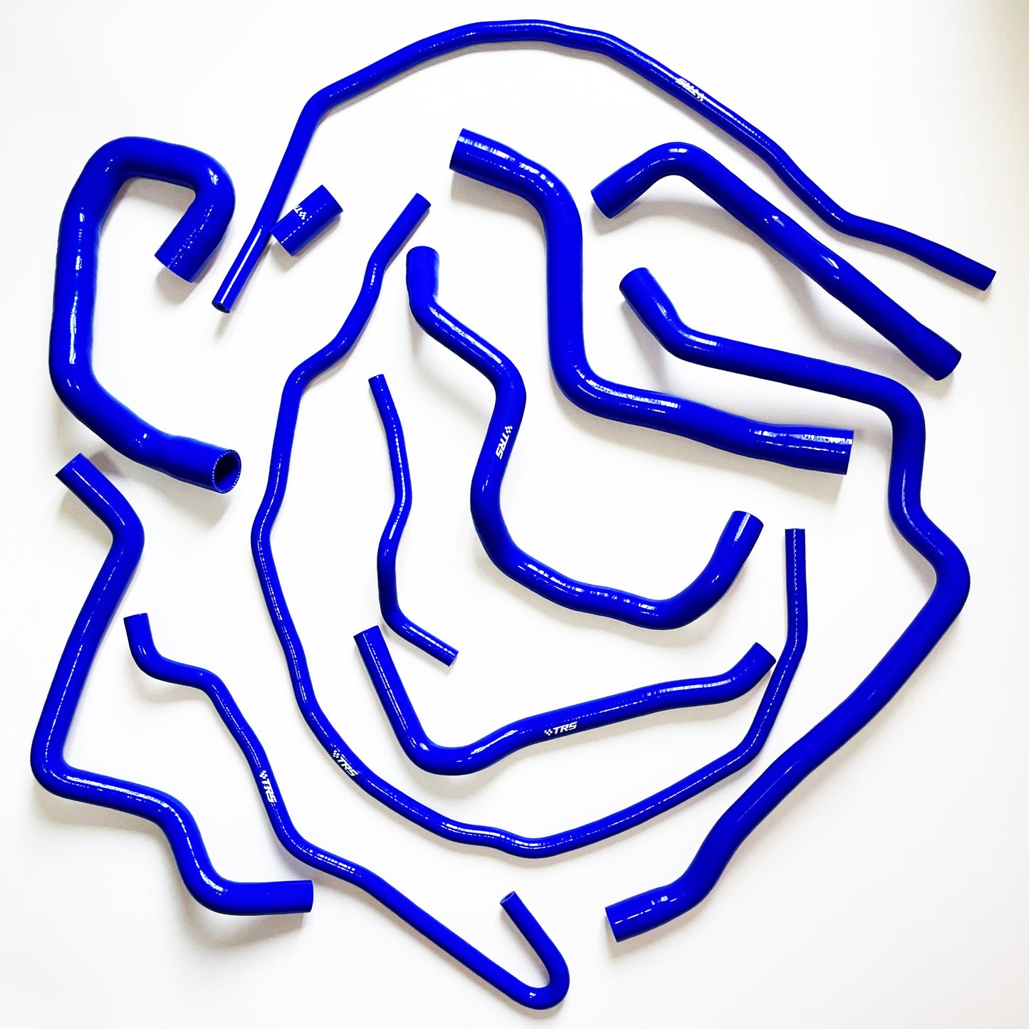 TRS Racing 12 PCS Silicone Radiator Coolant Hose Kit For Ford Focus Duratec Mazda MZR 1.8L 2.0L DOHC 2001-2012(Blue)