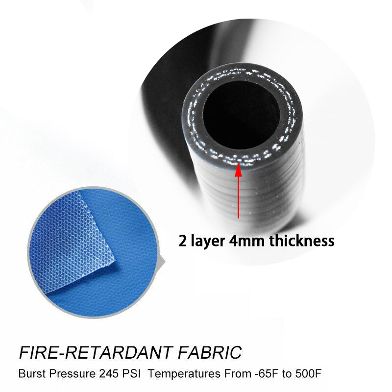 TRS Racing Silicone Radiator Hose Kits for Yamaha Yz450f Yz450f 2014-2017 (Black)