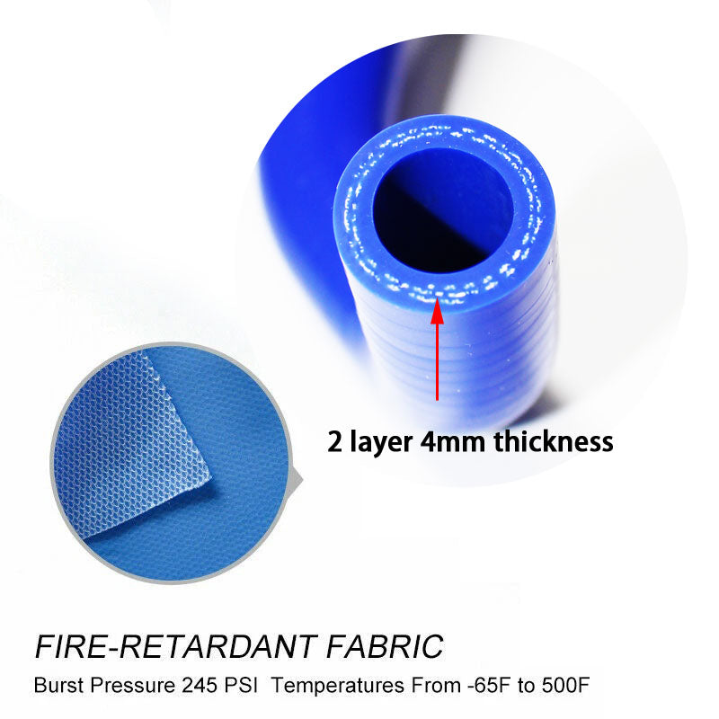 TRS Silicone Breather Hose for Audi A3 S3 TT 225 HP BAM 1.8T MK1 1998-2006 (Blue)