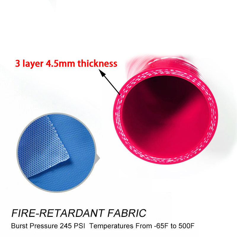 TRS Radiator Coolant Silicone Hose Kit For Nissan Skyline R33 ECR33 GTS R34 ER34 GTT RB25DET 1993-2001 (Red)