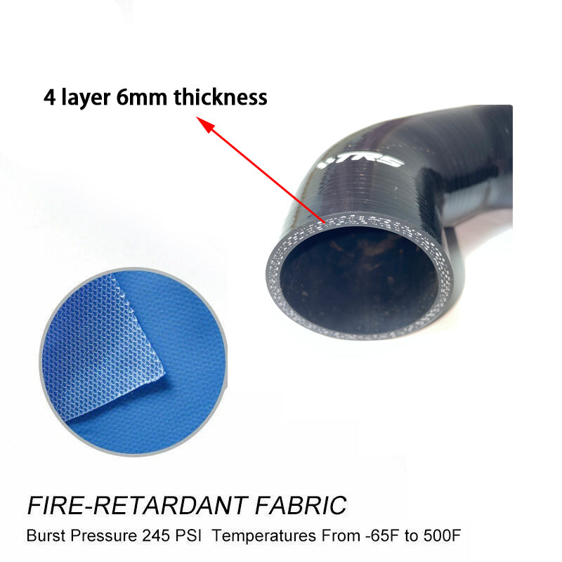 Kits de mangueras de admisión de aire de inducción de silicona TRS Turbo compatibles con Audi A4 Passat B6 1.8T (negro)