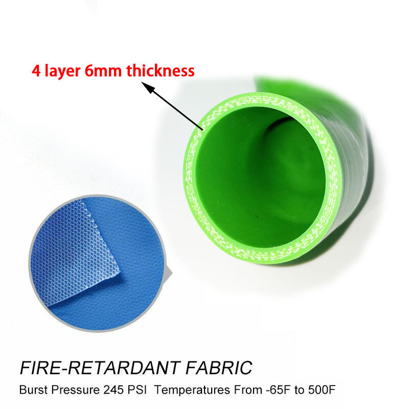 Tuyaux d'admission d'air TRS en silicone pour Ford Focus RS MK2 (verts)