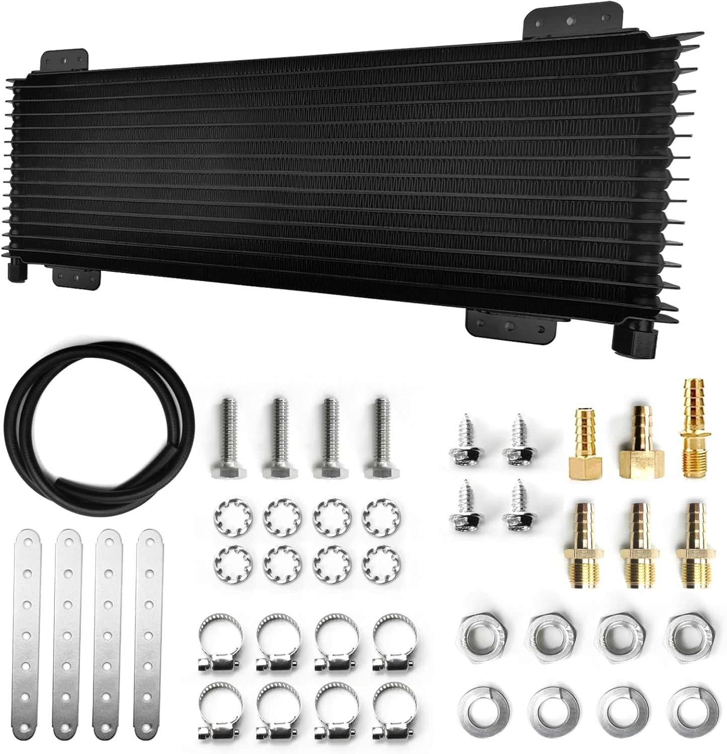 TRS Racing LPD47391 GVW 40K Transmission Cooler Automatic Low Pressure Drop Black
