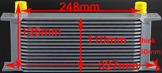 TRS Racing  15 Rows Mocal Style Engine Oil Cooler - 248mm AN8 AN10 Inlet outlet