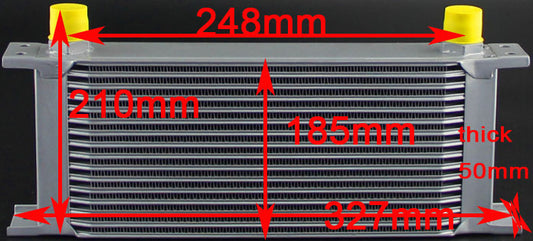 TRS Racing Universal Mocal Style Engine Oil Cooler 25 Row - 248mm AN8 AN10 Inlet outlet