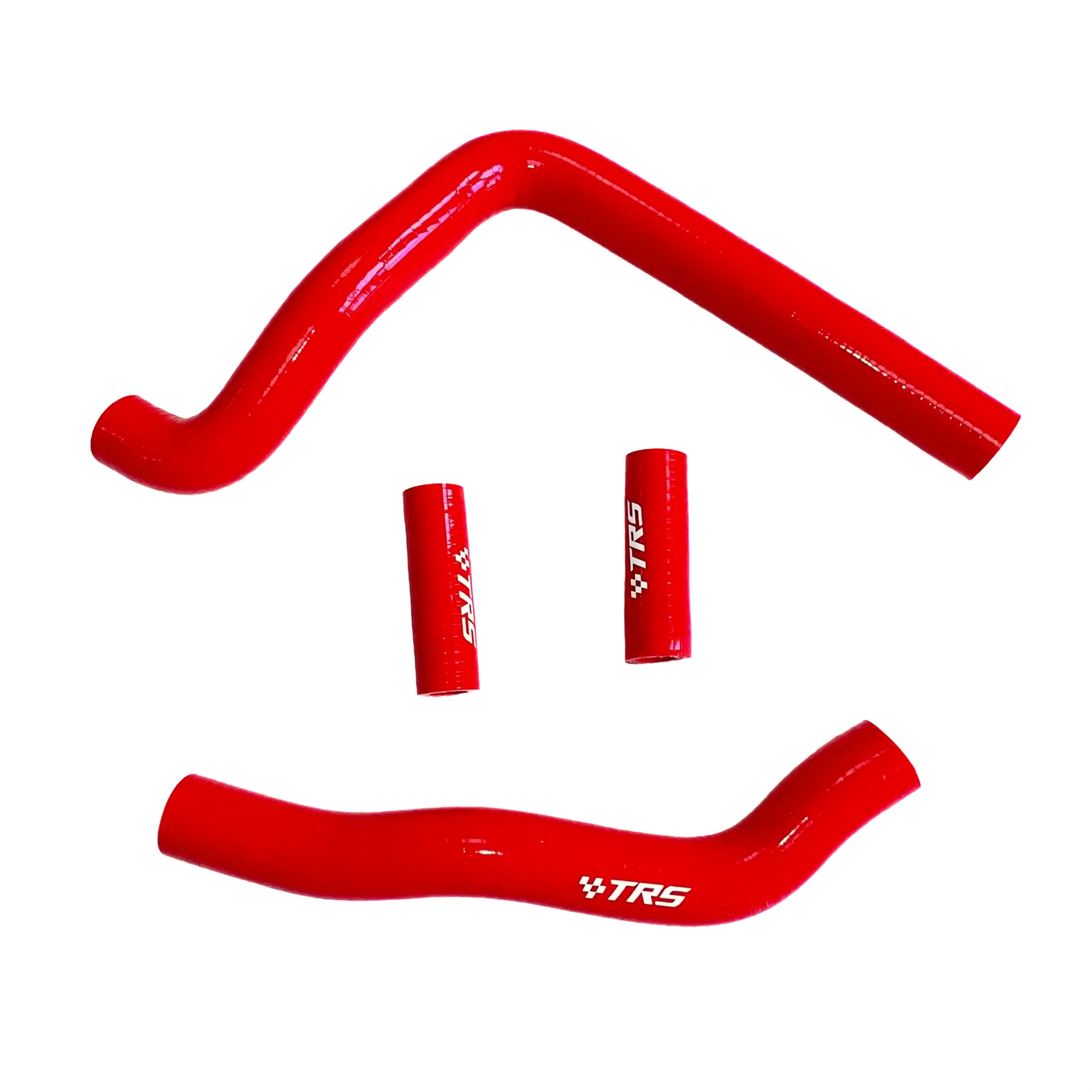 TRS Racing Silicone Radiator Hose Kit | Kawasaki KX250 2-Stroke 2004–2007 | Red | 2-Ply 3.5mm