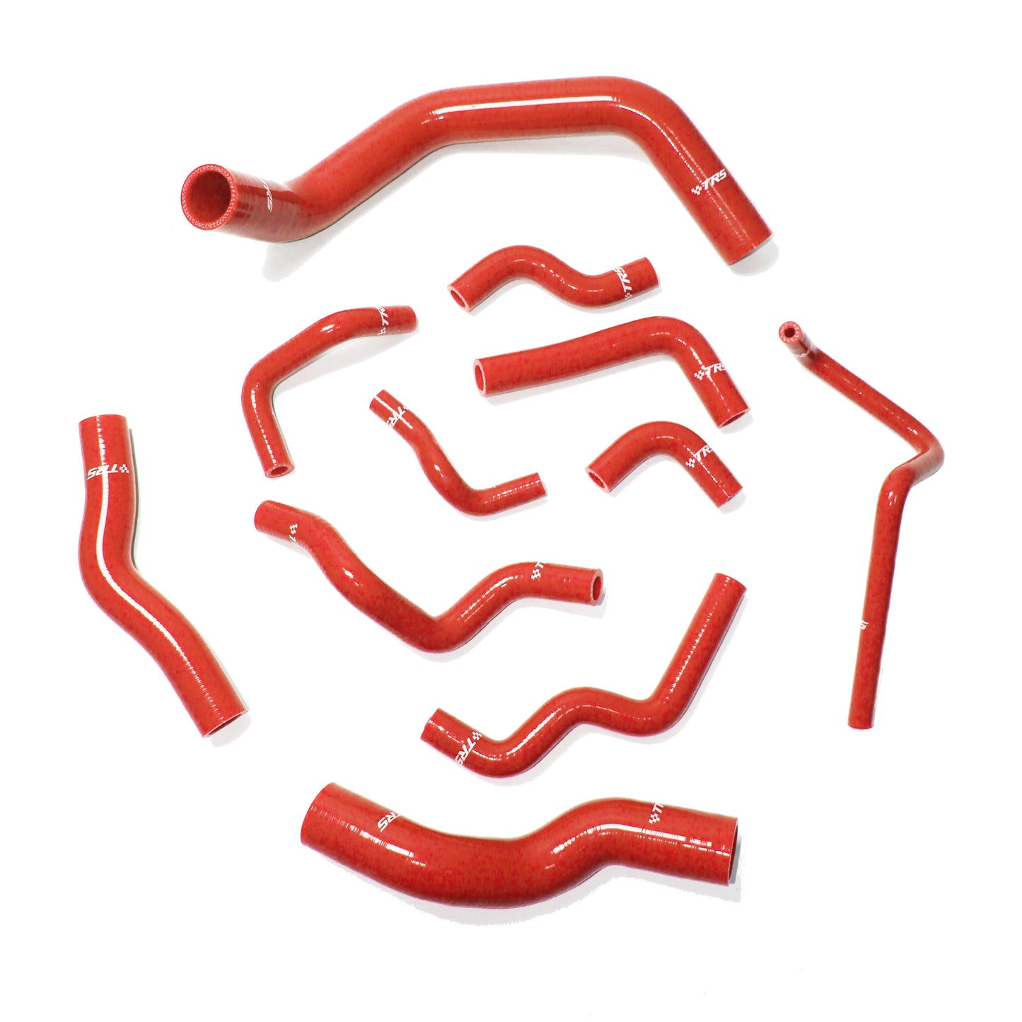 TRS Silicone Radiator Heater Hose Kit Fit for Nissan Silvia 200SX 240SX S13 S14 S15 SR20DET (Red)
