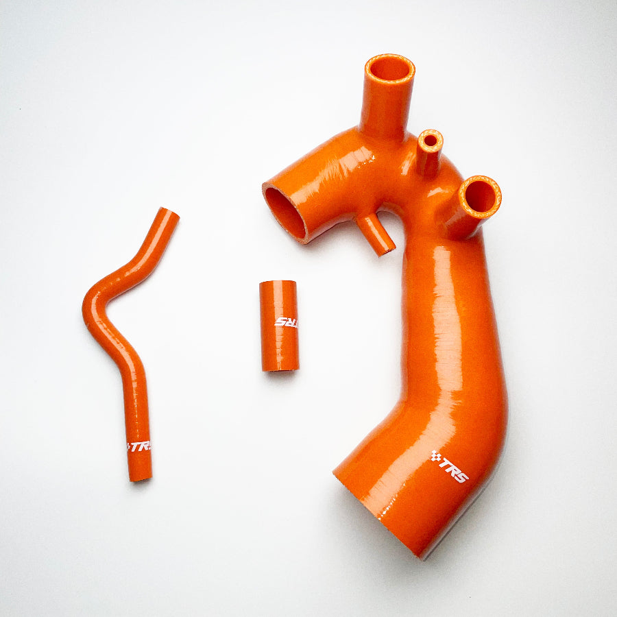 TRS Silicone Induction Air Intake Hose Pipe For Audi A4 VW Passat B5 B5.5  1.8T 1994-2005 (Orange)