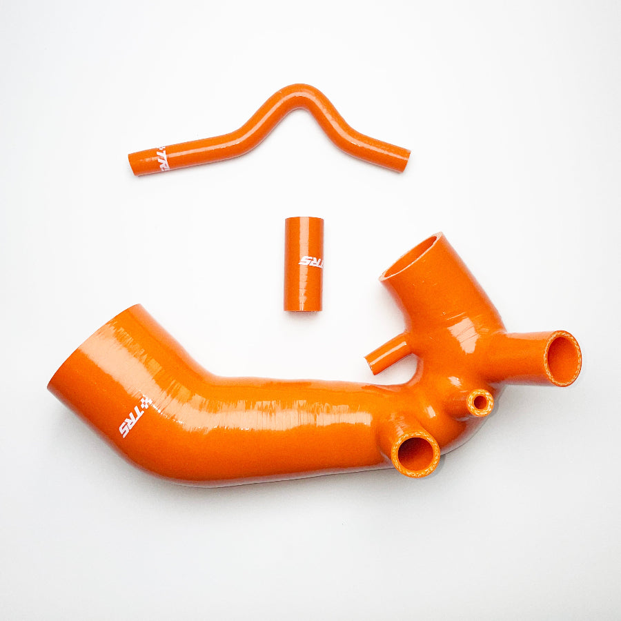 TRS Silicone Induction Air Intake Hose Pipe For Audi A4 VW Passat B5 B5.5  1.8T 1994-2005 (Orange)