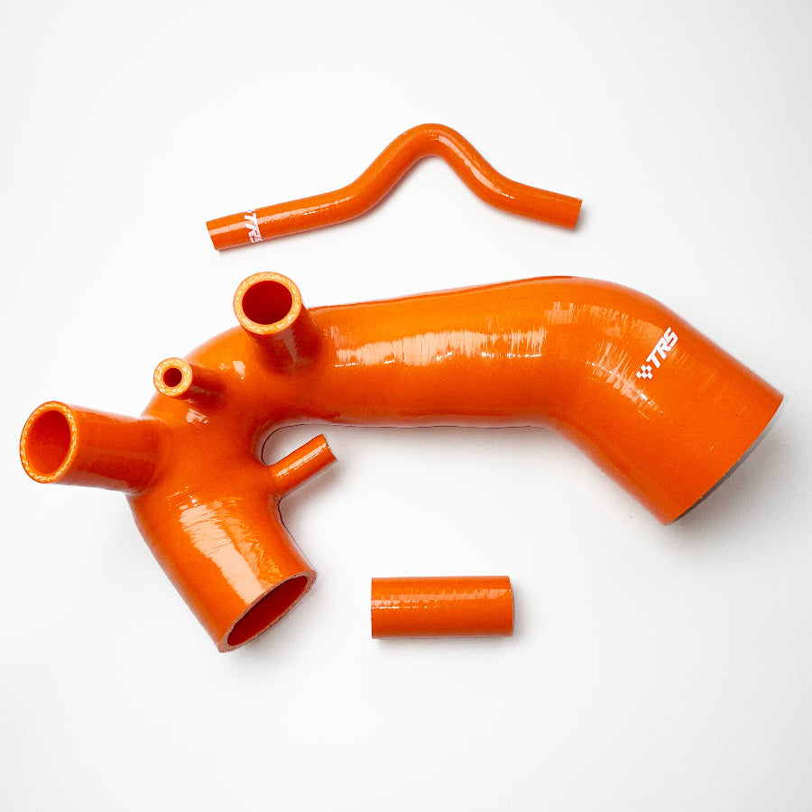 TRS Silicone Induction Air Intake Hose Pipe For Audi A4 VW Passat B5 B5.5  1.8T 1994-2005 (Orange)