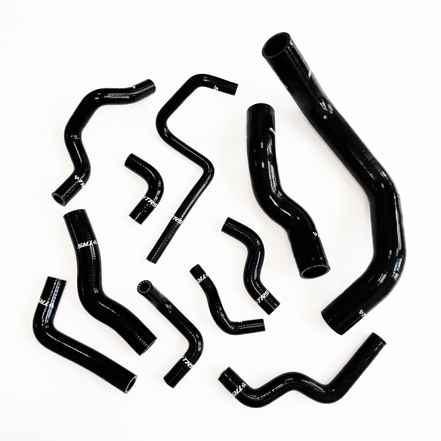 TRS Silicone Radiator Heater Hose Kit Fit for Nissan Silvia 200SX 240SX S13 S14 S15 SR20DET (Black)