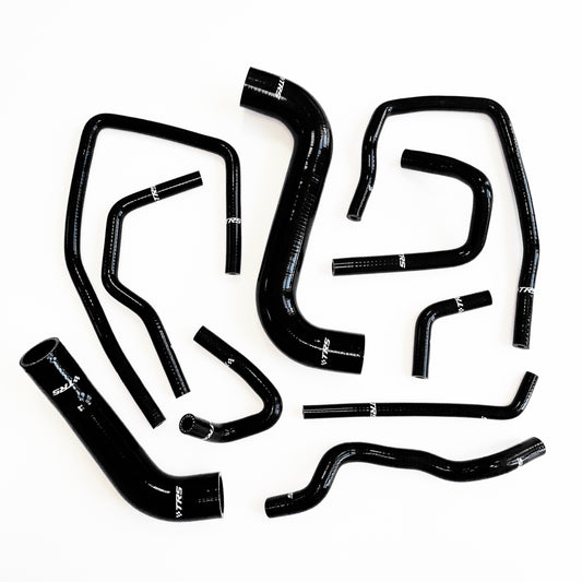 TRS Silicone Radiator Hose KIT for Subaru Impreza WRX STi GDA GDB EJ207 2000-2007 (Black)
