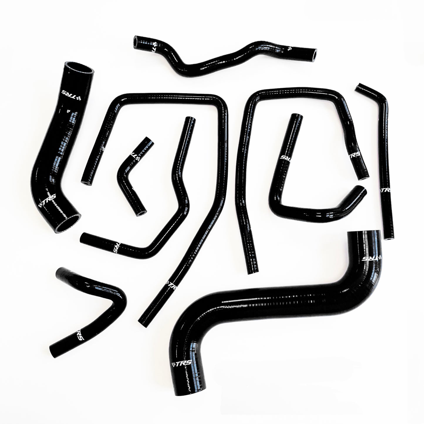 TRS Silicone Radiator Hose KIT for Subaru Impreza WRX STi GDA GDB EJ207 2000-2007 (Black)