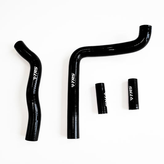TRS Motorcycle Silicone Radiator Hose for Kawasaki KX250 2 Stroke 04-07 (Black)