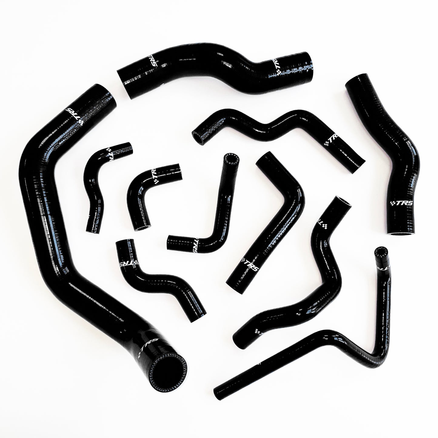 TRS Silicone Radiator Heater Hose Kit Fit for Nissan Silvia 200SX 240SX S13 S14 S15 SR20DET (Black)