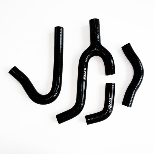 TRS Silicone Radiator Hose Kit Compatible with KTM 250 300 380 Ktm mxc 98-02 (Black)