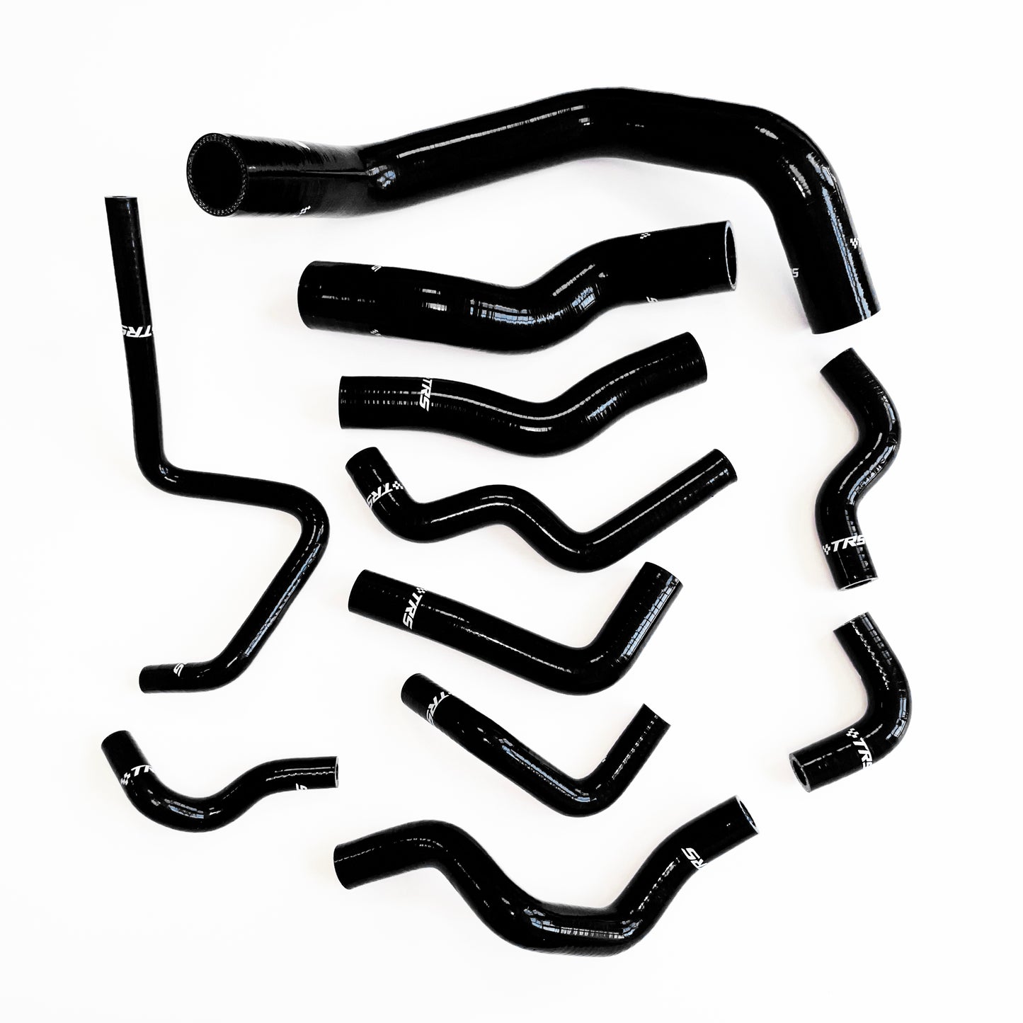 TRS Silicone Radiator Heater Hose Kit Fit for Nissan Silvia 200SX 240SX S13 S14 S15 SR20DET (Black)