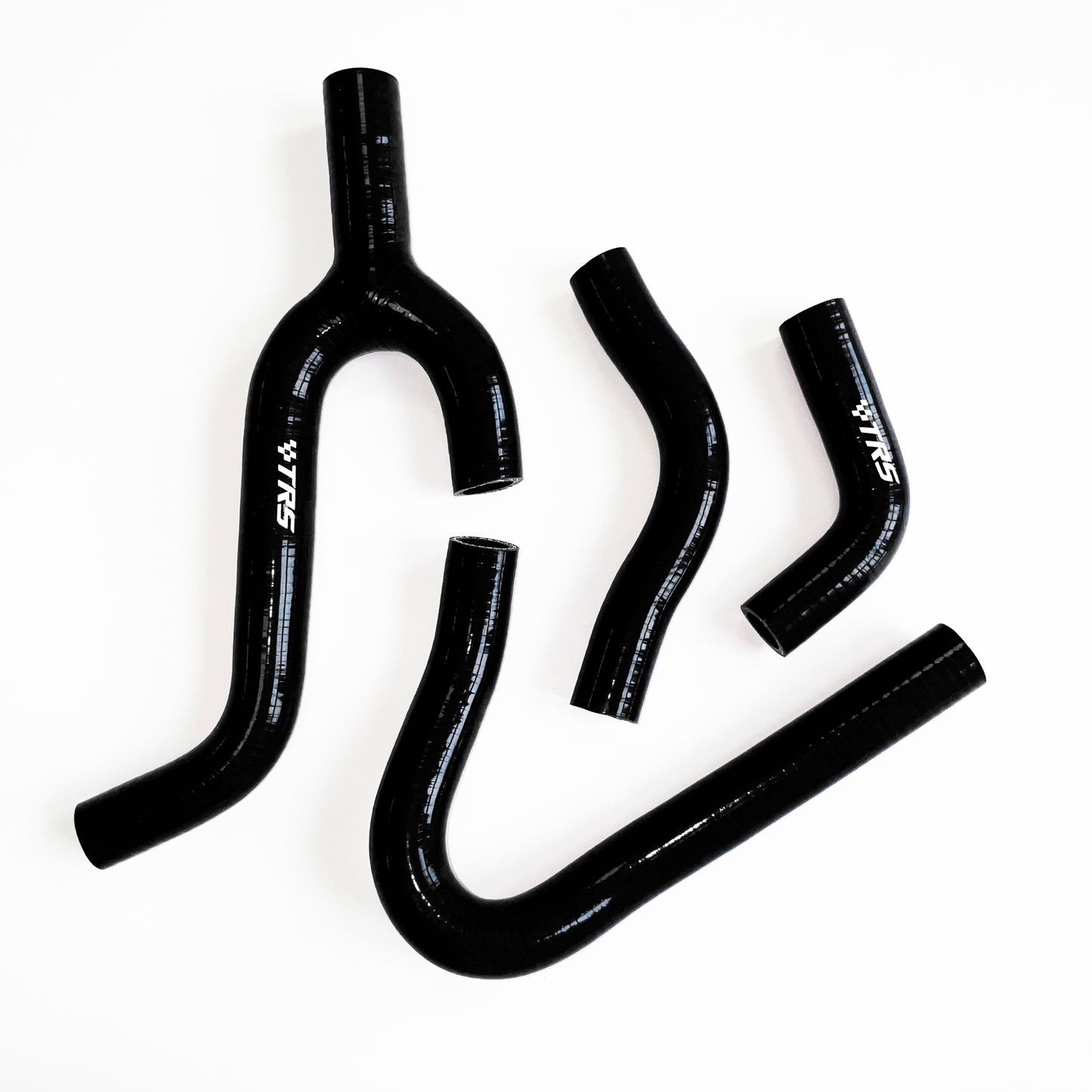 TRS Silicone Radiator Hose Kit Compatible with KTM 250 300 380 Ktm mxc 98-02 (Black)