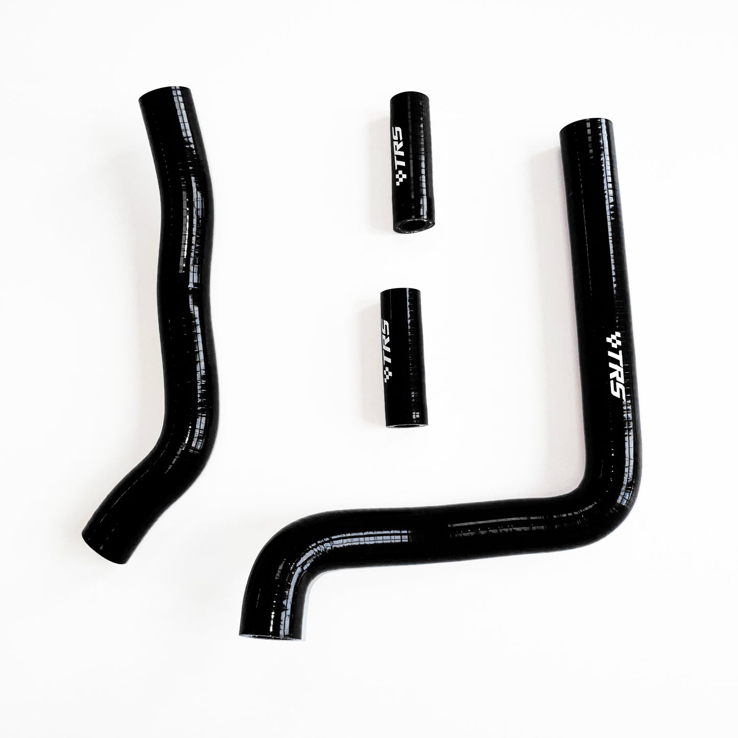 TRS Motorcycle Silicone Radiator Hose for Kawasaki KX250 2 Stroke 04-07 (Black)