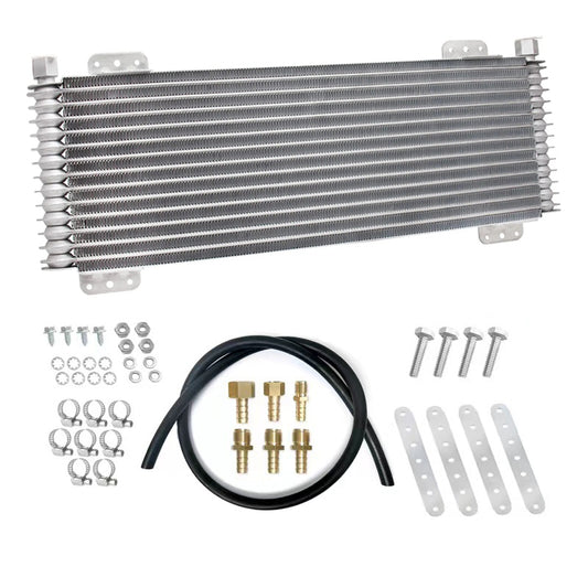 TRS Racing LPD47391 GVW 40K Transmission Cooler Automatic Low Pressure Drop Silver