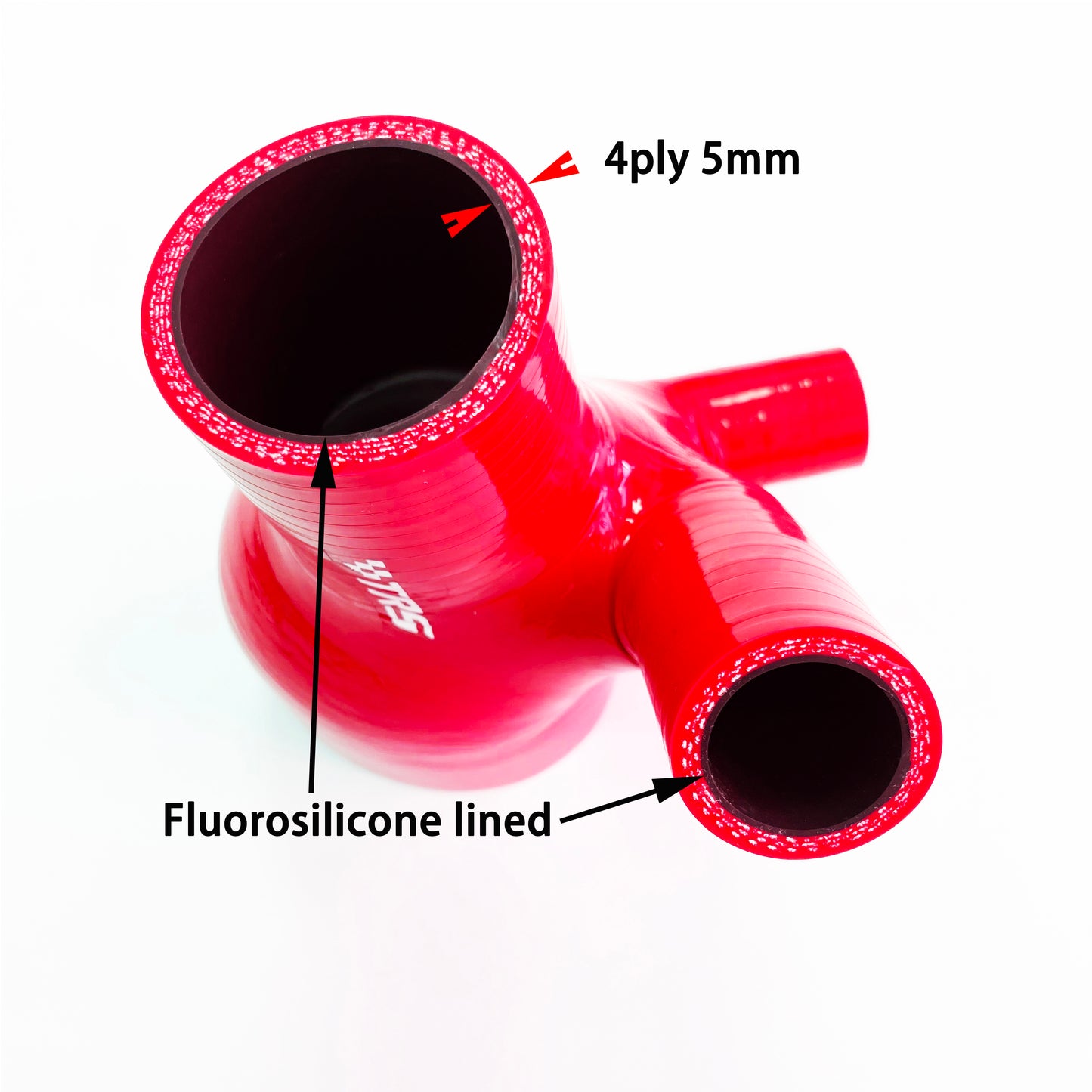 TRS Intake Hose Induction KIT for Citroen DS3 1.6T RCZ 207 GTI 156 Fluorosilicone Lined (Red)