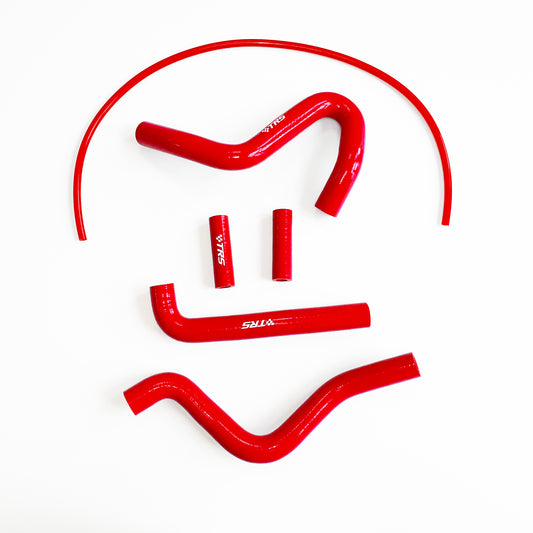 TRS Radiator Hose Kit for Dirt Bike Kawasaki KX250 94-02 (Red)