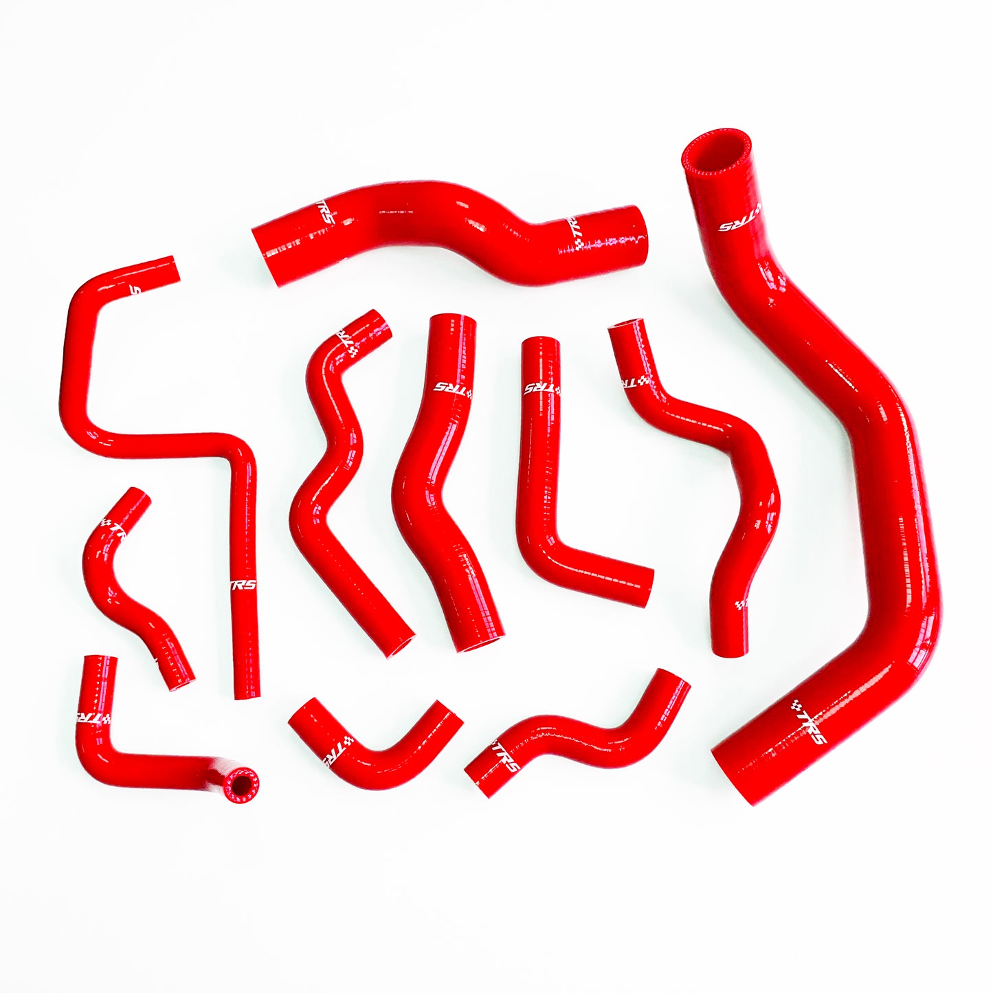 TRS Silicone Radiator Heater Hose Kit Fit for Nissan Silvia 200SX 240SX S13 S14 S15 SR20DET (Red)
