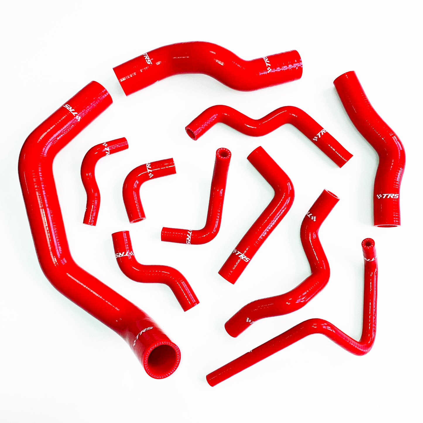 TRS Silicone Radiator Heater Hose Kit Fit for Nissan Silvia 200SX 240SX S13 S14 S15 SR20DET (Red)