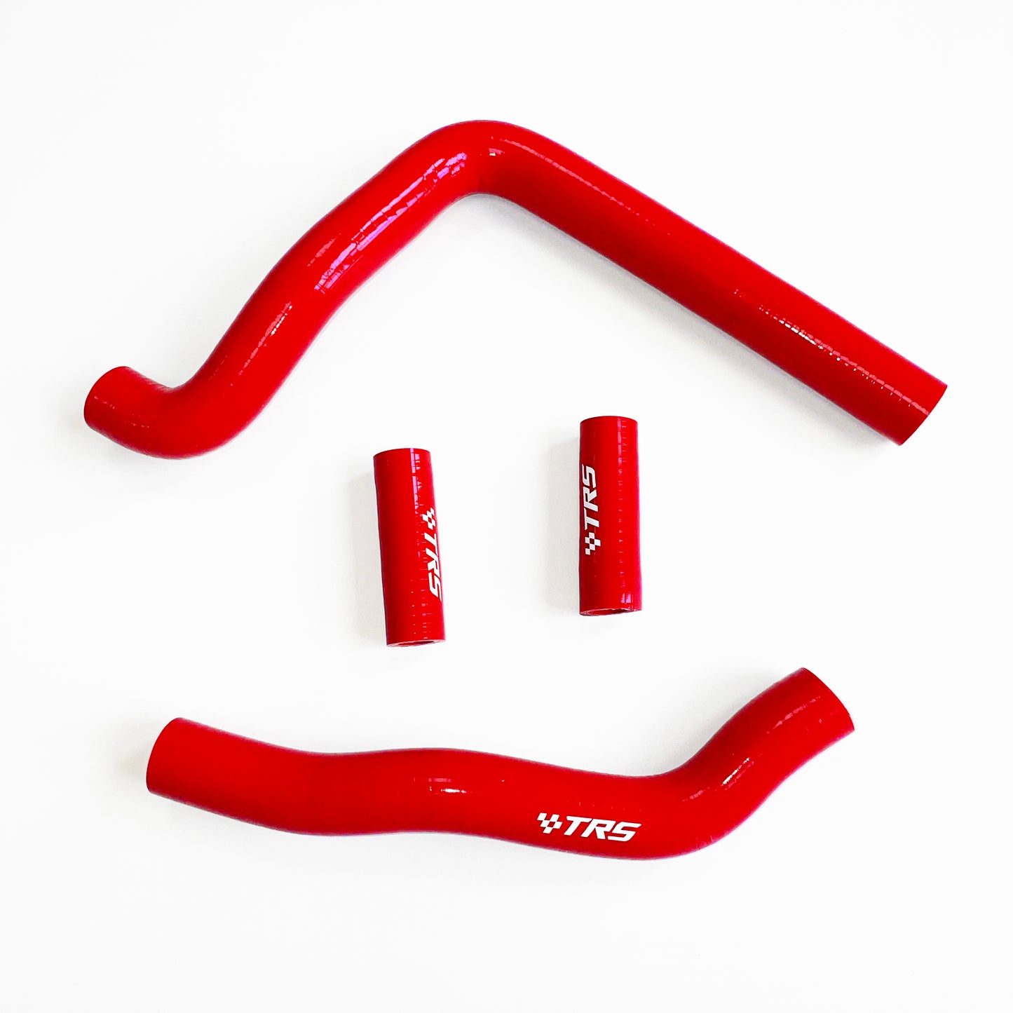 TRS Racing Motorcycle Silicone Radiator Hose for Kawasaki KX250 2 Stroke 04-07 (Red)