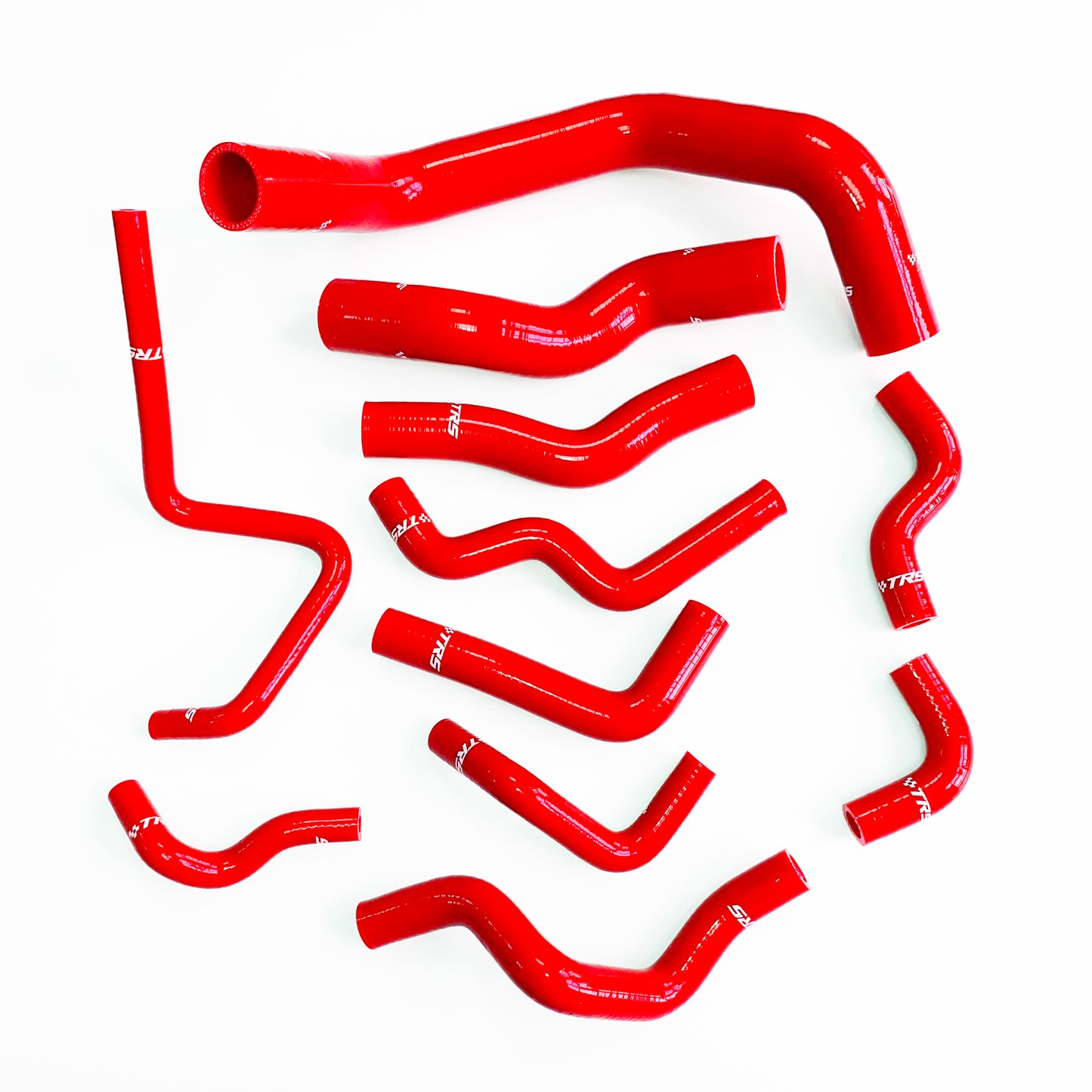 TRS Silicone Radiator Heater Hose Kit Fit for Nissan Silvia 200SX 240SX S13 S14 S15 SR20DET (Red)