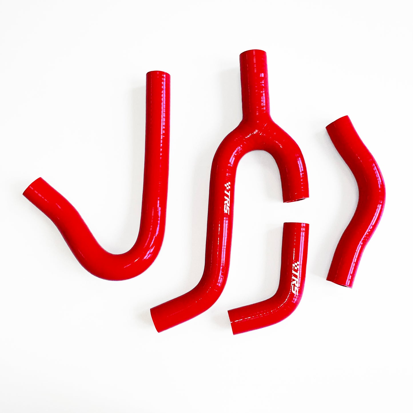 TRS Silicone Radiator Hose Kit Compatible with KTM 250 300 380 Ktm mxc 98-02 (Red)