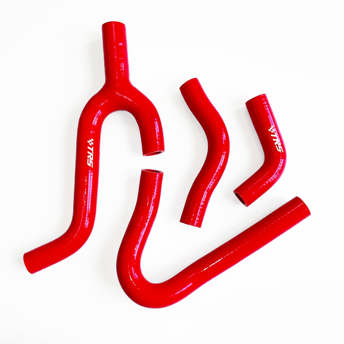 TRS Silicone Radiator Hose Kit Compatible with KTM 250 300 380 Ktm mxc 98-02 (Red)