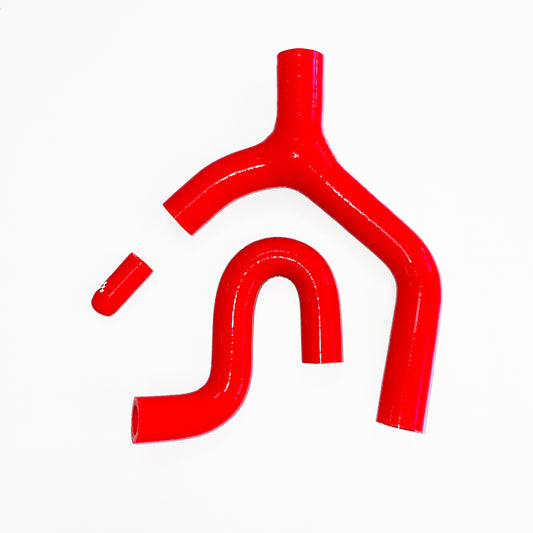 TRS Radiator Hose Kit Compatible with KTM 400 450 530 Exc XXW No-Thermo 08-11 (Red)