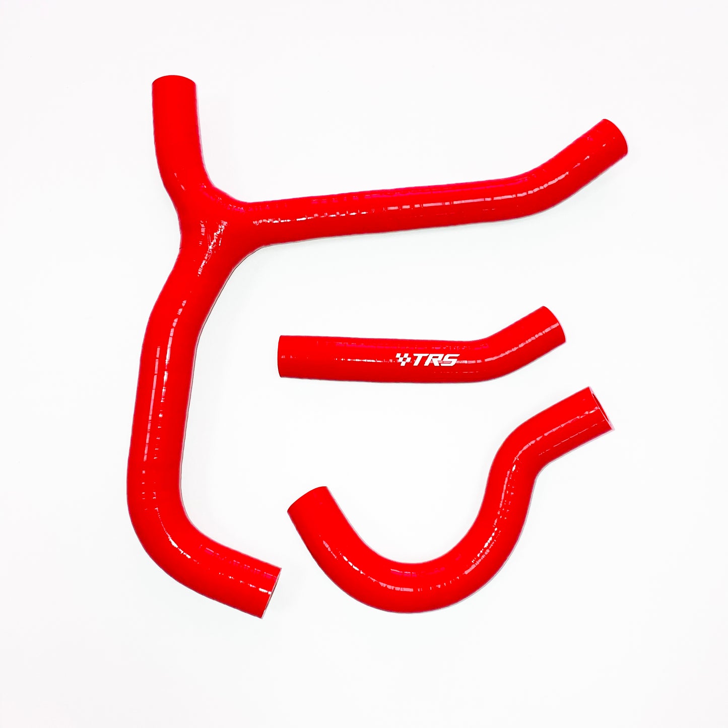 TRS Racing Silicone Radiator Coolant Y Hoses Kit Compatible With HONDA CRF250R CRF 250R 2014-2017 RED