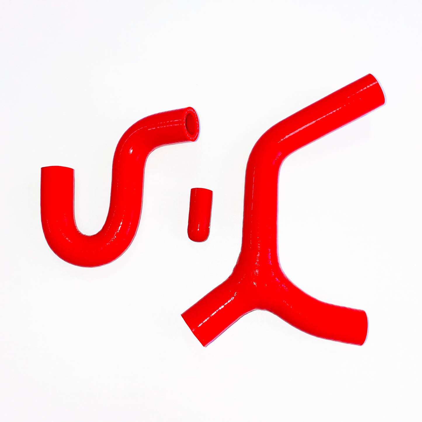 TRS Radiator Hose Kit Compatible with KTM 400 450 530 Exc XXW No-Thermo 08-11 (Red)