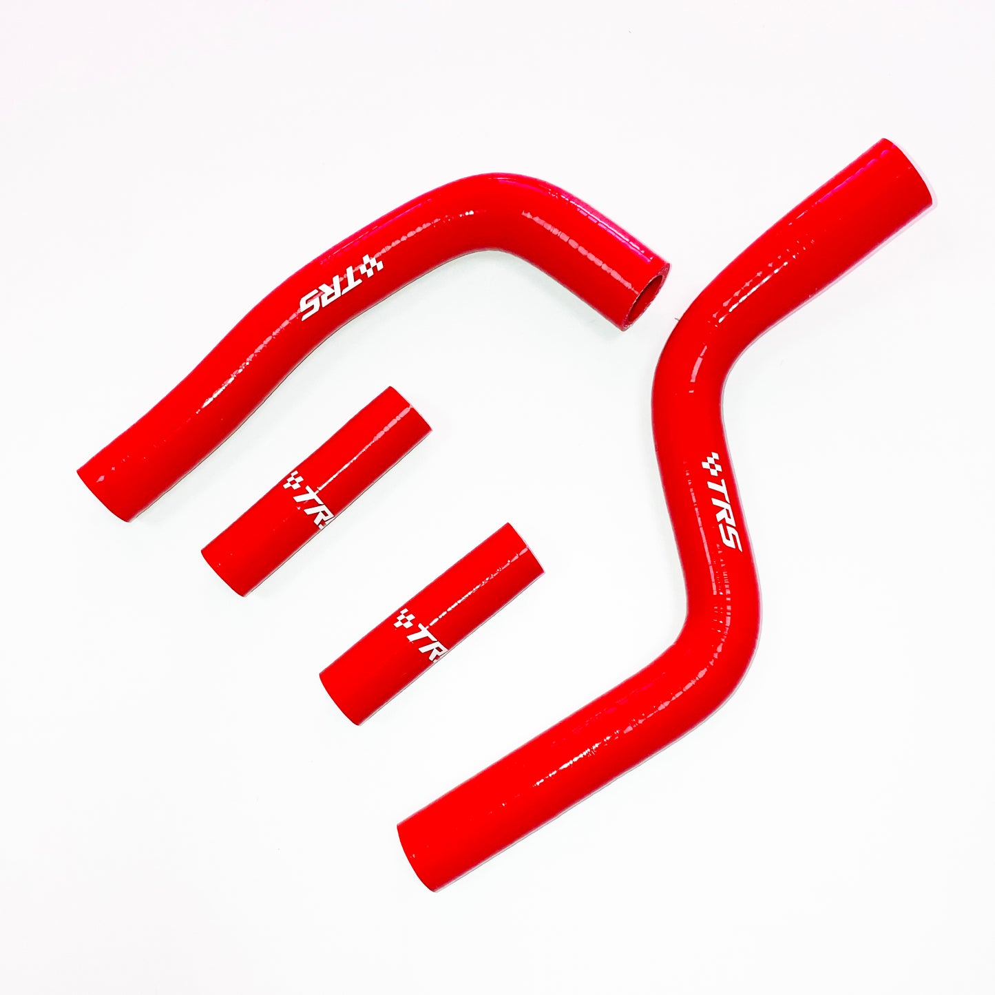 Kit de durites de radiateur en silicone TRS pour Yamaha YZ125 2002-2015 (rouge)