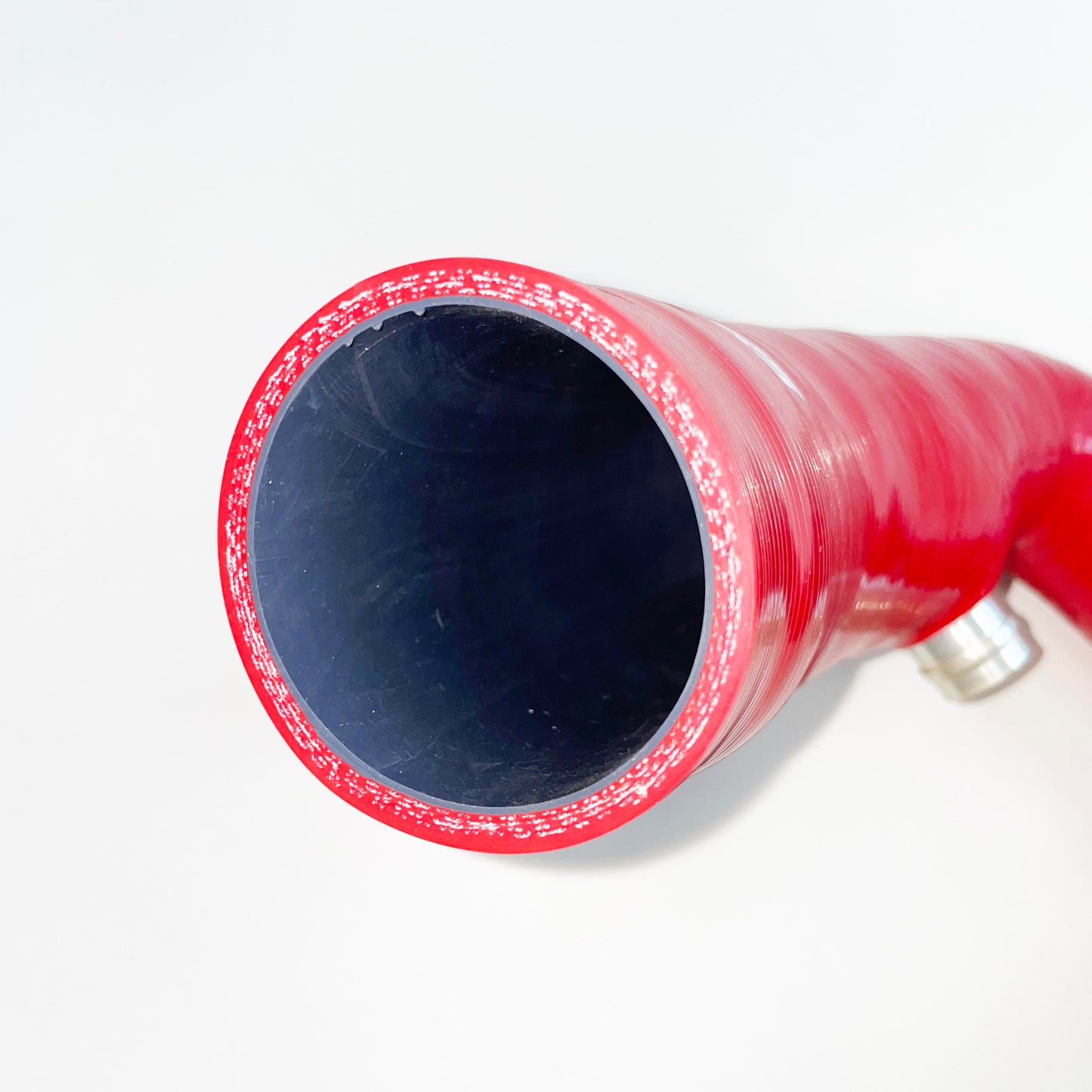 Fluorosilicone Reinforced Turbo Intake Hose Compatible with Ford Fiesta Mk7 Mk8 and Focus 1.0T Ecoboost 2012-2016 RED