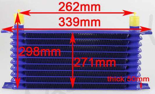 TRS Racing 19 rows engine oil cooler trust style 341*298*50mm AN8/AN10